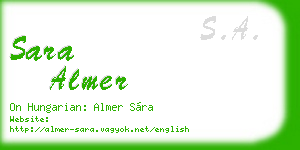 sara almer business card